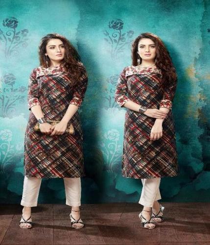 Multi Linen Cotton Kurti