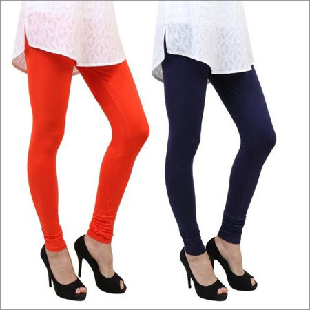 Cotton Legging - Cotton, S-XL, Orange, Ankle Length | Soft Fabric, Stretchable, Comfortable Fit, Stylish, Durable, Versatile
