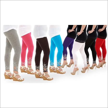 Ladies Leggings - Cotton Blend, S-XXL, Multiple Colors | Soft Fabric, Stretchable, Comfortable Fit, Stylish Design, Durable, Lightweight