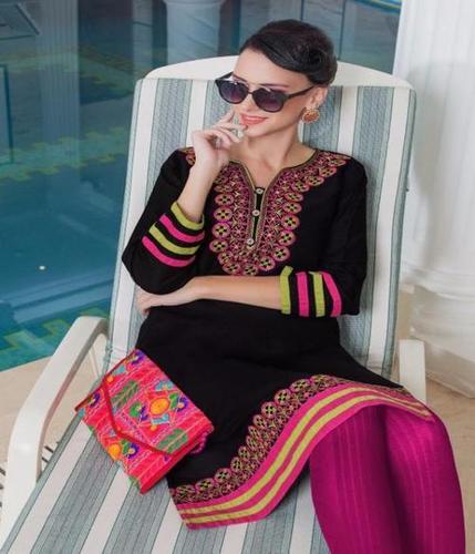 Rayon Black Kurtis