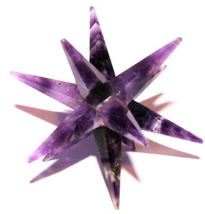 Amethyst Markaba Star - AAA Quality Natural Amethyst, 3mm to 6mm Size, Deep Royal Blue Color, 15g Weight | 12 Pointer Design