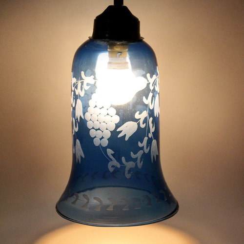 Blue Cutting Design Hanging Glass Light