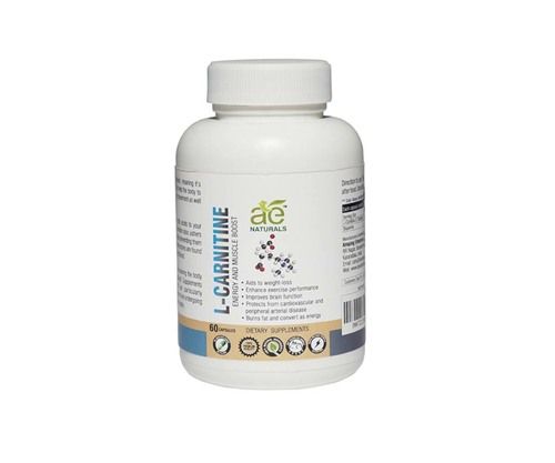 AE NATURALS L-Carnitine Energy And Muscle Boost Capsules 60 Caps