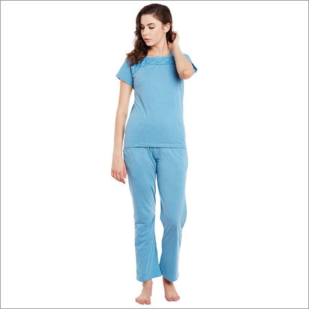 Ladies Blue Color Modern Night Suit