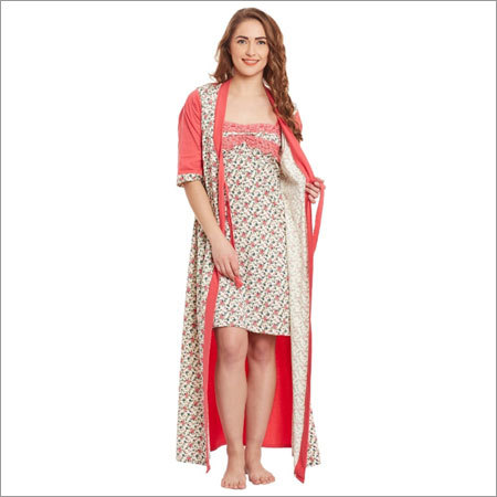 Ladies Pink Nighty Robe