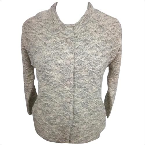 Gray Round Neck Long Sweater