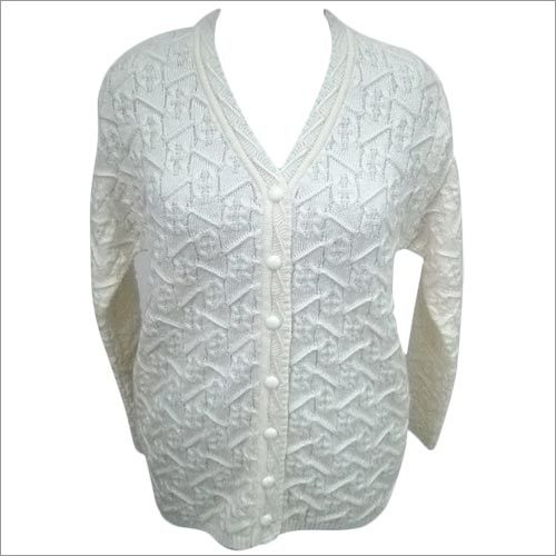 White Woolen Cardigan