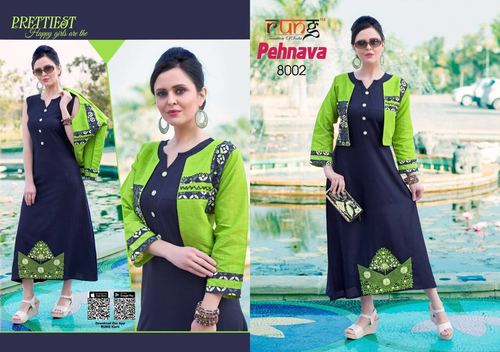 Navy Blue Ethnic Designer Kurti