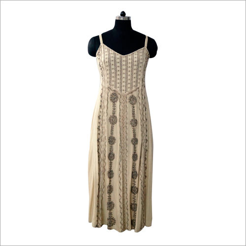 Cream And Gray Full Length One Piece Dress At Price Range 210 00 1999 00 Inr Piece In New Delhi Id C