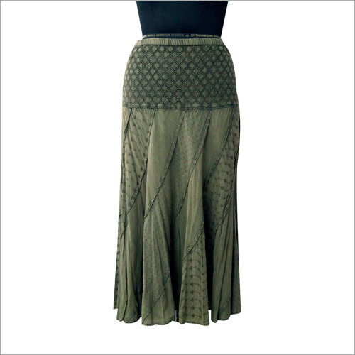 Dark Green Long Skirt
