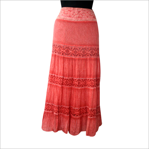 Peach Designer Skirt