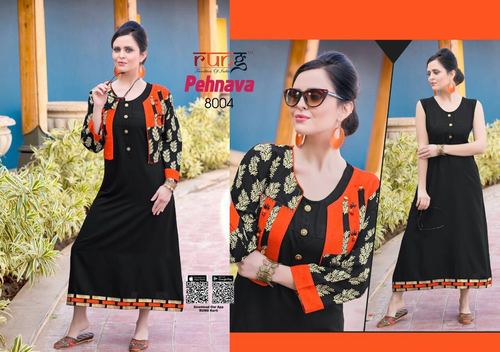 Black Ladies Fancy Kurti