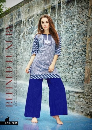 Blue Women Short Kurtis