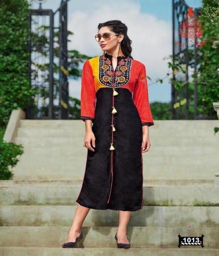 Cotton Black Kurtis