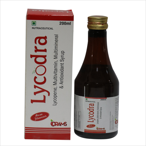 Lycopene Multivitamin Multimineral Antioxidant Syrup - 200 mL Liquid Solution, Packed with Natural Ingredients & Ayurvedic Herbs for Immune Support and Vitamin Deficiency Treatment