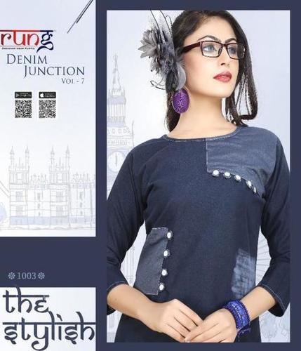 Navy Blue Traditional Kurtis