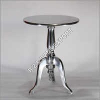 Silver Aluminum Stool
