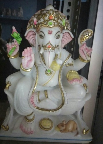 Makrana Marble Ganesh Murti Statue