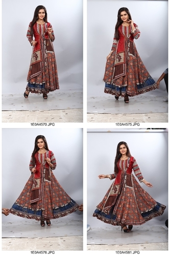 Cotton Casual Dress - Printed Design for Girls | Quick Dry, Washable, Western Style