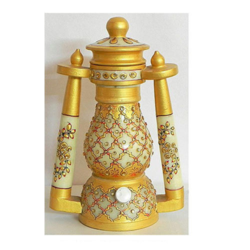 Multi Color Marble Golden Lantern
