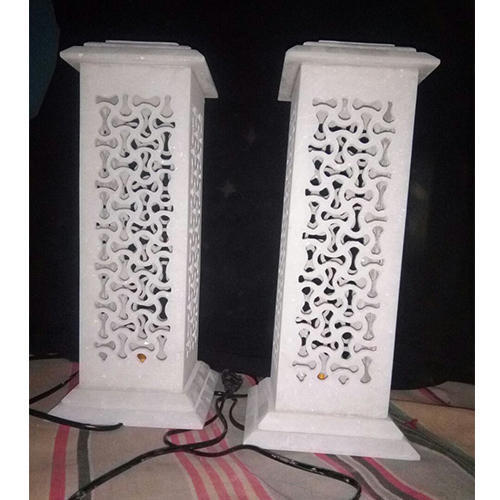 Marble Pure White Jali Lamps at Best Price in Jaipur | Ramdev Handicrafts