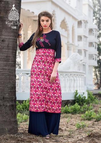 Rayon Pink Kurtis