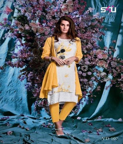 Yellow Winter Kurtis