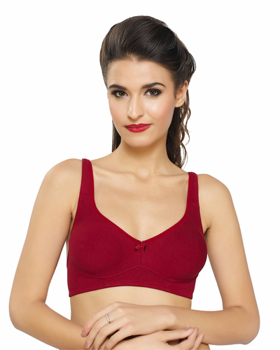 Ladies Dark Red Color Bra