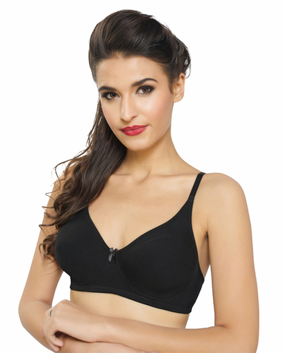 Ladies Black Color Plain Bra