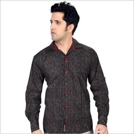 Cotton Casual Shirt - Full Sleeve, Classic Collar | Dark Print, Anti-Wrinkle, Waterproof, Washable, Fade-Resistant