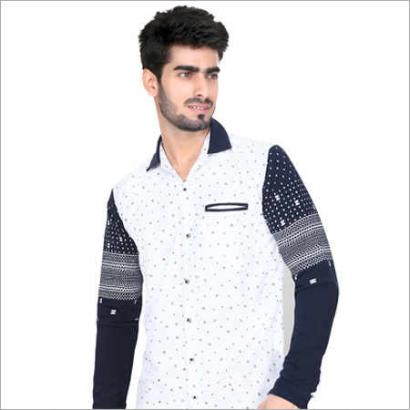 White print Full Sleeve Casual Shirt White print Full Sleeve Casual Shirt
