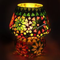 Colourful Flowers Design Mosaic Table Lamp Light Source: Incandescent