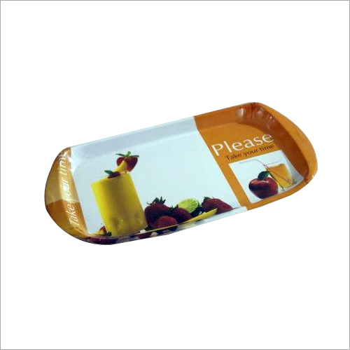 Melamine Tray - Standard Size, Multi-Design | Rigid Material, Multi Color, Rectangular Shape