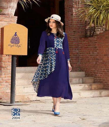 Navy Blue Branded Kurti