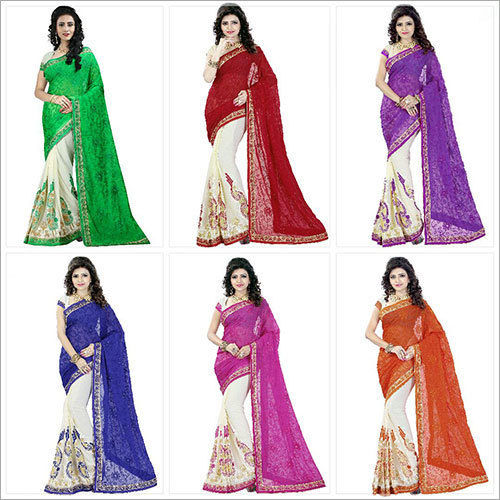 Embroidery Georgette saree