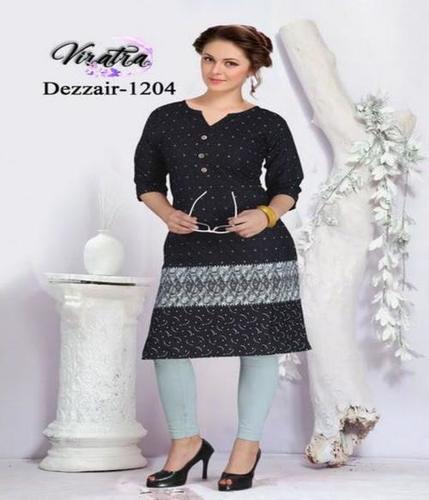 Black Women Short Kurti