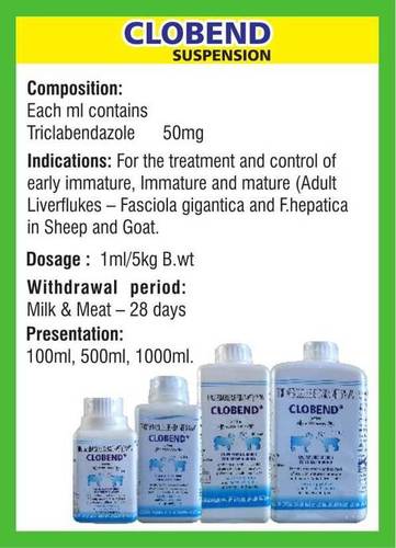 Triclabendazole Suspension (Clobend) Ingredients: Chemicals