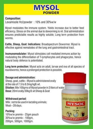 Levamisole Hydrochloride powder (Mysol)