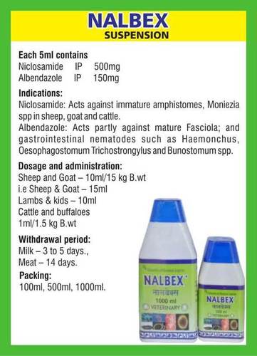 Niclosamide And Albendazole Solution (Nalbex) Ingredients: Chemicals