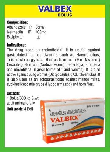 Albendazole And Ivermectin Tablets (Valbex) Ingredients: Chemicals