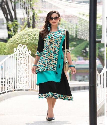 Blue & Black Fancy Kurti