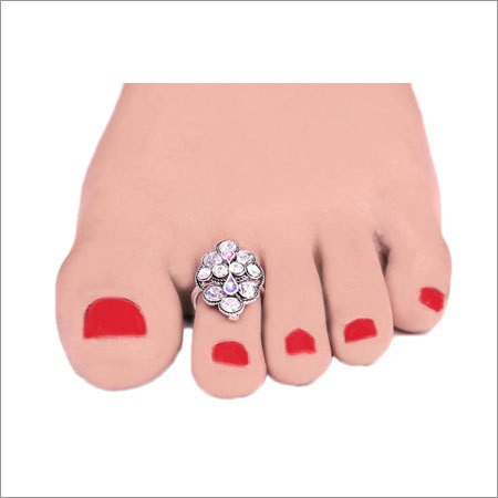 Silver Plated Imitation Toe Rings - High Quality Metal with AD Stones | Soft on Skin, Attractive Gifting Package for Married Women
