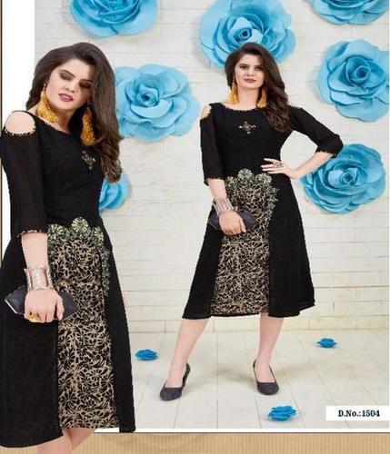 Black Women Short Kurtis