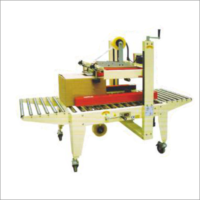 Semi Automatic Side And Top Belts Driven Carton Sealer