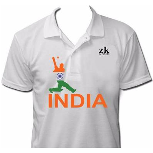 Printed White Promotional T Shirt