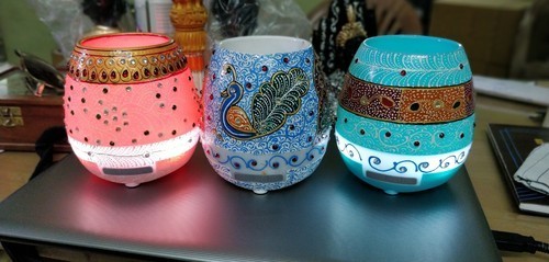 Multi Color Hand Painted Musical Pot Bluetooth Speaker