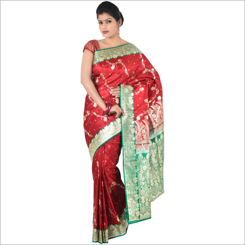Red Bridal Saree Semi Pure Silk