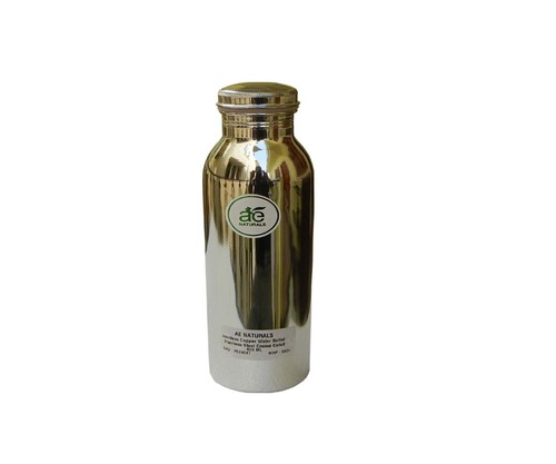 AE NATURALS Premium Quality Stainless Steel Chrome Coated Copper Water Bottle Leak Proof 600ml