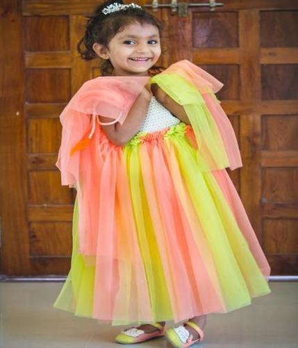 Green & Orange Children Dress