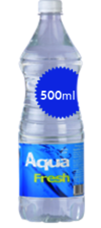 500 Ml Water Bottle - Pet Plastic, Blue Color, Bpa Free With Screw Cap Closure